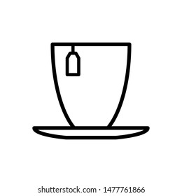 Tea mug icon vector design template