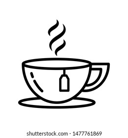 Tea mug icon vector design template