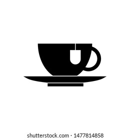 Tea mug icon vector design template