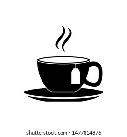Tea mug icon vector design template