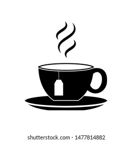 Tea mug icon vector design template