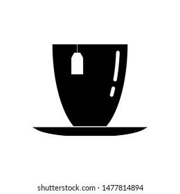 Tea mug icon vector design template