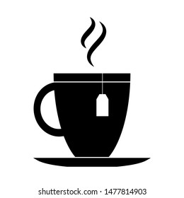 Tea mug icon vector design template