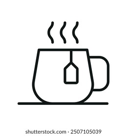 Tea mug icon vector design templates simple and modern concepts