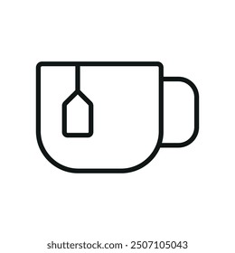 Tea mug icon vector design templates simple and modern concepts