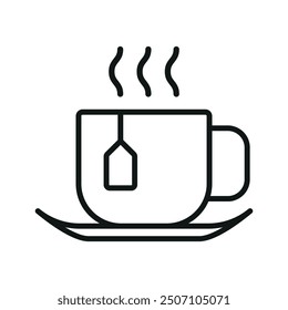 Tea mug icon vector design templates simple and modern concepts