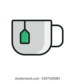 Tea mug icon vector design templates simple and modern concepts