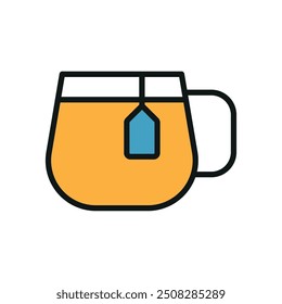 Tea mug icon vector design templates simple and modern concepts