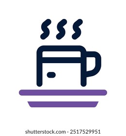 Icono de la taza de té. Icono de Vector de doble tono para su Sitio web, móvil, presentación y diseño de logotipo.