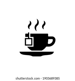 tea mug icon vector glyph style design