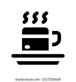 tea mug icon. vector glyph icon for your website, mobile, presentation, and logo design.