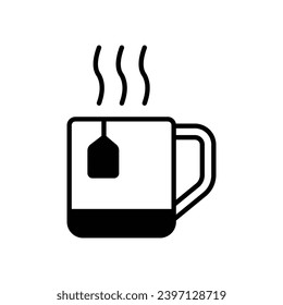 Tea Mug icon vector stock illustration