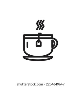 tea mug icon vector template