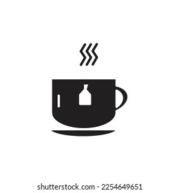 tea mug icon vector template