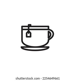 tea mug icon vector template
