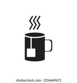 tea mug icon vector template