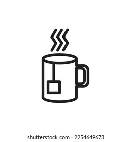 tea mug icon vector template