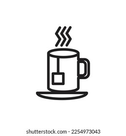 tea mug icon vector template