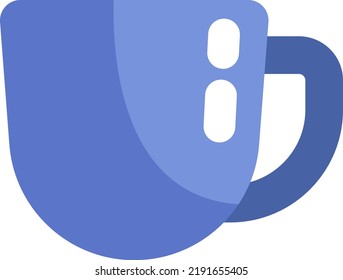 Tea mug, illustration, vector on a white background.