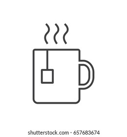 Tea mug line icon.