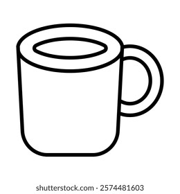 Tea mug line icon deisgn