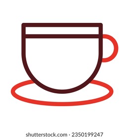 Tea Mug Thick Line Two Color Icons For Personal And Commercial Use.
