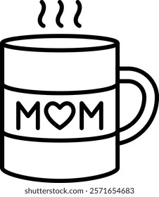 Tea Mug vector icon. Can be used for printing, mobile and web applications.