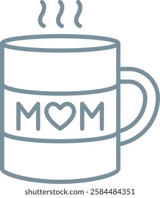 Tea Mug vector icon. Can be used for printing, mobile and web applications.