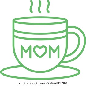 Tea Mug vector icon. Can be used for printing, mobile and web applications.