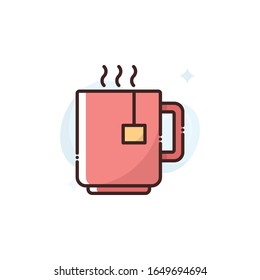Tea Mug Vector Icon. illustration Style EPS 10 File