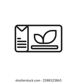 Tea Pack Outline Icon Vector Illustration
