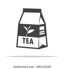 Tea packaging bag icon transparent vector isolated
