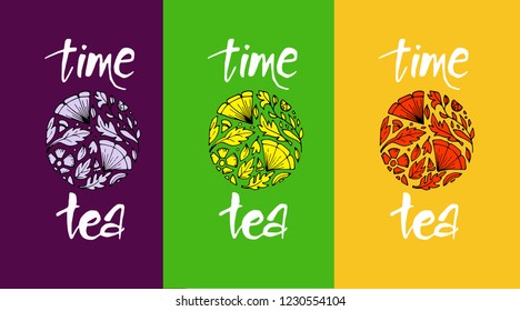 tea packaging decoration vector illustration