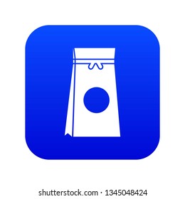 Tea packed in a paper bag icon digital blue for any design isolated on white vector illustration