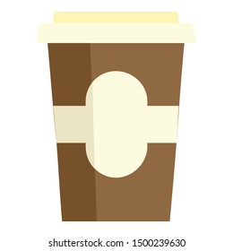 Tea paper cup icon. Flat illustration of tea paper cup vector icon for web design