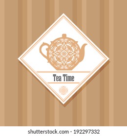 tea party card design. vector illustration 