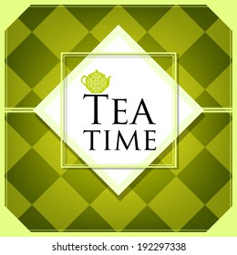 tea party card design. vector illustration 