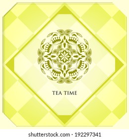 tea party card design. vector illustration 