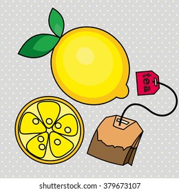 tea party card design. vector illustration