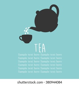 tea party card design. vector illustration