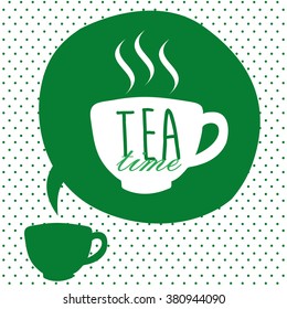 tea party card design. vector illustration
