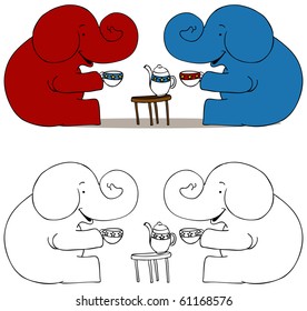 Tea Party Elephant