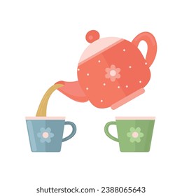 Tea party icon clipart avatar logotype isolated vector illustration