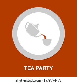 Tea Party, Party Icon - Teapot, Afternoon Tea Party