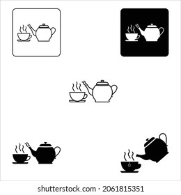 Tea Party Icon Tea Vector Icon Stock Vector (Royalty Free) 2061815351