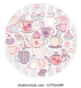 Tea party illustration