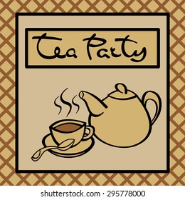 Tea party invitation background