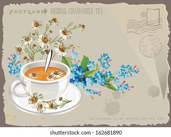 Tea party vintage background