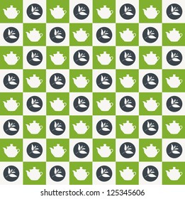 Tea pattern. Vector