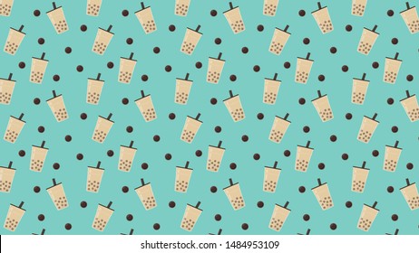 Tea pearl vector. wallpaper. black pearl